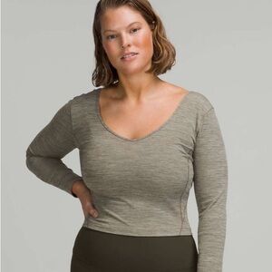 Lululemon NWOT Align long sleeve SUPER SOFT size 6 heathered rover